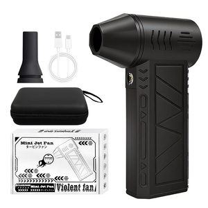 0728 Portable 13000 Rpm High Speed Mini Fan, 5000mah Rechargeable Air Duster Dryer <b>Blower</b> for Travel Outdoor Cooling and - Product Image 1