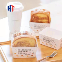 Vente directe d'usine, boîte à sandwich en papier populaire et mignonne pour emporter, petit-déjeuner, dessert, boulangerie, emballage en gros avec couvercle