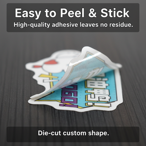 Pegatinas personalizadas brillantes troqueladas, pegatinas personalizadas, logotipos, pegatinas de vinilo impermeables, impresas para decoración - Product Image 4