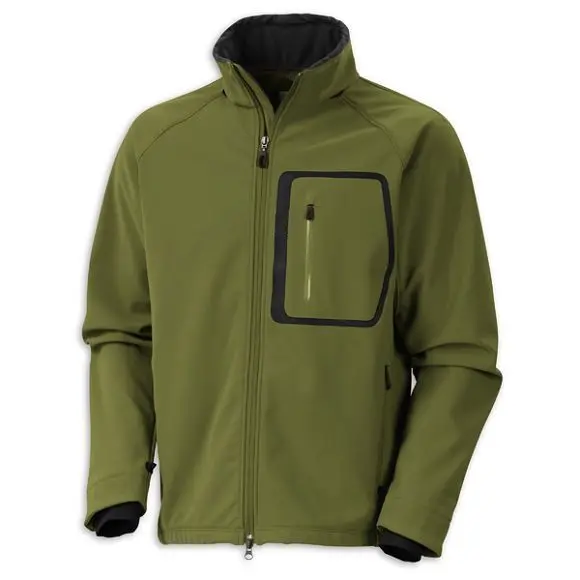 Green Waterproof 3 layer Softshell Hiking Wear soft shell outdoor hiking jacket waterproof