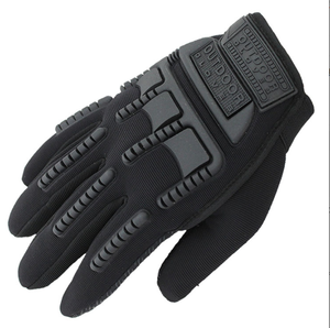 Guantes de trabajo DFG1101 deportivos verde, negro, caqui, camuflaje MC CP, para técnicos, para exteriores, con material de silicona antideslizante. - Product Image 4