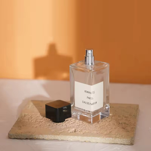 Lujosa botella de perfume de alta gama de 50 ml con tapa a presión, botella de spray transparente, tapa de piedra vintage, forma cilíndrica - Product Image 5