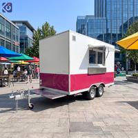 Remolque de Comida CAMPTRL de 13 pies, Mini Camioneta de Comida con Ventanas de Vidrio, Aprobado por DOT, Cocina Móvil, Camión de Comida para BBQ, Carrito de Hot Dogs en Venta