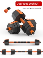 Ensemble d'haltères réglables octogonaux en ciment écologique pour l'entraînement de force et la remise en forme du corps entier