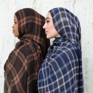 Hiyab Modal Estampado para Mujer, Diseño Tartán Musulmán con Logotipo Personalizado, Transpirable, para las 4 Estaciones, Informal y Modesto, Superventas 2026 - Product Image 1