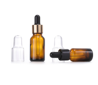 Botol Serum wajah kaca minyak hitam ess Matte reguler dengan pipet tetes 30 ml 2oz 120ml kemasan kosmetik baru