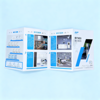 Brochure écologique en carton à quatre volets |   Distributeur publicitaire pliable en film laminé pour impression d'images vives pour le marketing d'entreprise