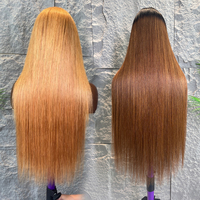 Perruque frontale en dentelle HD 13x4 pré-épilée, cheveux vietnamiens bruts alignés sur les cuticules, lisses comme des baguettes, sans colle, en cheveux humains, vente en gros