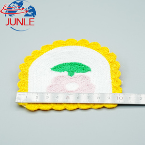 แผ่นถักสำหรับเสื้อผ้าแผ่นผ้าสำหรับเย็บปักลายดอกไม้โครเชต์ทำด้วยมือ - Product Image 5