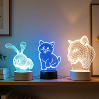 Atmosphère 3D Acrylique LED Lampe pour La Maison Enfants Veilleuses Rgb Veilleuse Tactile Lampe Usb Romantique Led Table
