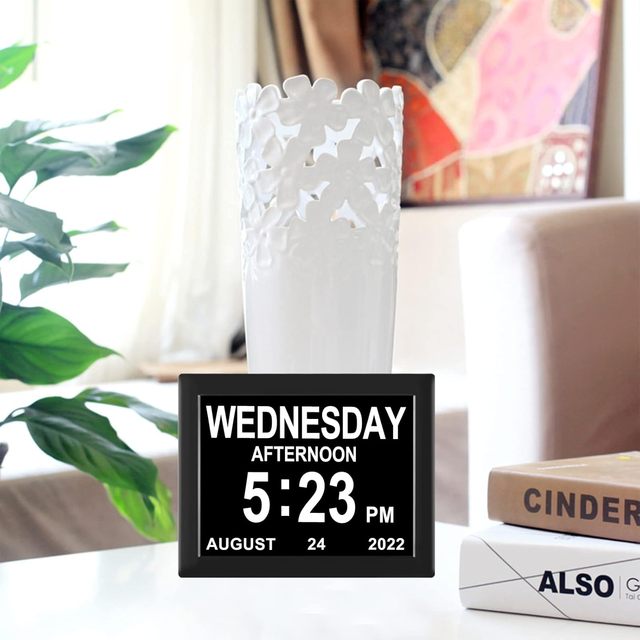 Digital Calendar Clock Date and Time Day of the WeekAuto Dimming for Seniors Dementia Elderly Patients