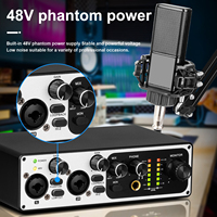 Carte d'interface audio professionnelle 2 canaux 24 bits 192 kHz, construction métallique, communication sans fil/filaire pour studio