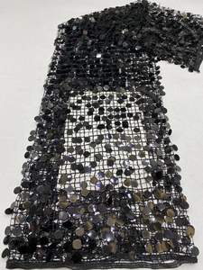 Yeni oyulmuştur örgü <span class=keywords><strong>3</strong></span> + 18mm payet işlemeli kumaş altın boncuklu dantel yuvarlak Sequins kare örgü pullu kumaş kadın etek için - Product Image 6