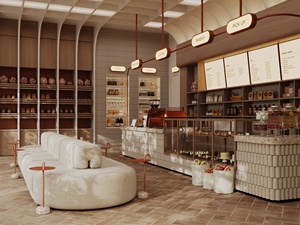 บริการออกแบบตกแต่งภายในร้านกาแฟแบบสั่งทำพิเศษ พร้อมบริการตกแต่งร้านชานมสมัยใหม่ และอุปกรณ์ตกแต่งร้านค้าปลีกแบบกำหนดเอง - Product Image 6