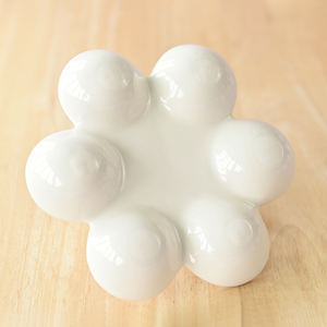 BONWILL เซรามิกจานไข่ลายดอกไม้,ถาดใส่ไข่พร้อมช่องใส่6ช่องสำหรับตกแต่ง - Product Image 4