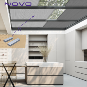 NOVO 3ème Génération Skylights Nid d'Abeille Jour et Nuit Stores Simples/Doubles Moteur <span class=keywords><strong>de</strong></span> Skylight Fenêtre <span class=keywords><strong>de</strong></span> <span class=keywords><strong>Toit</strong></span> pour Supermarché Occultation Totale - Product Image 6