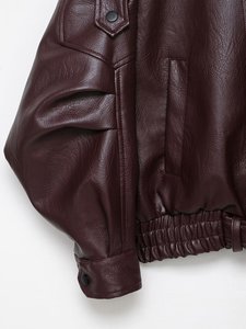 <span class=keywords><strong>Mujer</strong></span> 2025 Otoño e Invierno nueva moda ocio solapa <span class=keywords><strong>cremallera</strong></span> motocicleta abrigo retro <span class=keywords><strong>mujer</strong></span> manga <span class=keywords><strong>larga</strong></span> abrigo. - Product Image 4