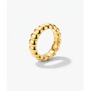 แหวนชาร์ลอตต์วินเทจชุบทอง แหวนซ้อนสไตล์เรียบง่าย แหวนลายเรขาคณิตประดับเพชร แหวน 18K สไตล์เรียบง่ายและวินเทจ - Product Image 1