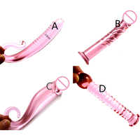 Kovida Vente en gros Dildo anal en verre Alien long, fin et large, rose, avec logo, taille et couleur personnalisables