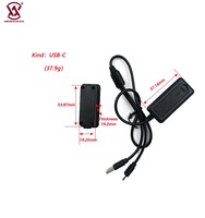 Module de chargeur USB pour sac à dos, double port USB-C/USB-A, kit de câble d'extension, boîtier de montage, couleurs et logo personnalisables pour sacs de voyage