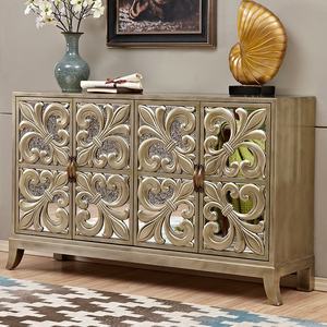 אירופאי רטרו סגנון עץ מלא נעליים ארון - Product Image 1