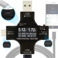 Type C Usb Cable Tester USB Multimeter,Voltage Current Voltmeter Amp Volt Ammeter Detector USB Power Meter Charger Indicator