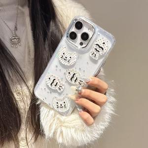 เคสโทรศัพท์ TPU ซิลิโคนกลิตเตอร์น่ารักผู้หญิงผู้หญิงสำหรับ Google Pixel 3A 4A <span class=keywords><strong>PIXEL4</strong></span> 5A 5ใสรูปปลาแมวปลาและเพชรเคสโทรศัพท์แบบใส - Product Image 6