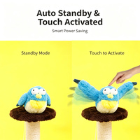 Jouet interactif pour chat en forme d'oiseau qui bat des ailes, jouet en peluche sonore rechargeable activé par le toucher avec herbe à chat pour chaton, idéal pour le jeu autonome