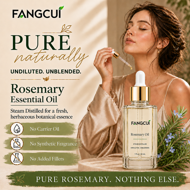 Private Label 100% Undiluted Rosemary Essential Oil OEM Diffuser Hair Growth Massage Oily Scalp Herbal Cosmetic Raw Material