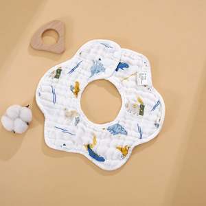 Baberos Bandana para Bebé, Impermeables, 100% Algodón, Ecológicos, Antibacterianos, con Botones, Servicio OEM, Personalizados para Niñas y Niños - Product Image 5