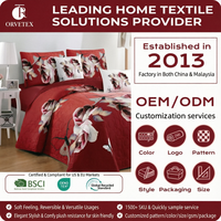 Ensemble de literie Orvetex de haute qualité personnalisé avec fleurs ultrasoniques, en fibre de polyester douce, ensemble de couette