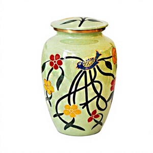 โกศบรรจุอัฐิขนาดใหญ่ สีแดง ลายพิราบ สำหรับผู้ใหญ่ พร้อมฝาปิด - Product Image 6