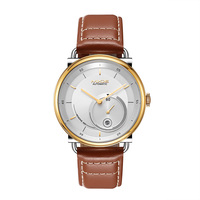 Reloj Automático de Piloto de Lujo Personalizado OEM de 43 mm, Reloj de Pulsera Mecánico para Hombre de Cuero Genuino de Alta Calidad