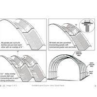 Bâtiments à structure en acier, hangar Quonset, garage, maison à toit métallique Quonset, atelier à toit métallique à jointure vissée
