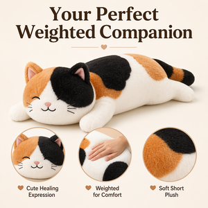 Peluche de Gato Ultra Suave con Cuentas de Vidrio para Aliviar la Ansiedad, Regalo de Apoyo Emocional - Product Image 2