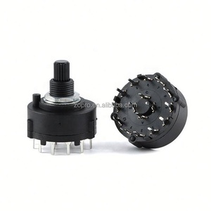 RS26 1 2 3 4 Pole Position 12/6/4/3 PCB Plug-in Board Adjustable <b>Switch</b> Handle Length 15MM/20MM Rotary <b>Switch</b> Band Selector - Product Image 3