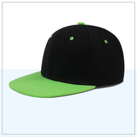 Gorras de Visera Plana con Bloques de Color Personalizados al por Mayor, Gorras de Protección Solar para Baile Callejero, Gorras de Béisbol Estampadas