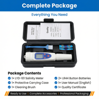 Testeur de salinité numérique LYD-101 étanche pour eau salée, précision 0,2 % pour aquarium, bassin à poissons, eau salée alimentaire, OEM ODM