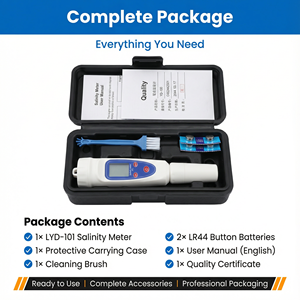 Sonde de <span class=keywords><strong>salinité</strong></span> numérique LCD de type stylo LYD-101 étanche OEM/ODM pour aquarium d'<span class=keywords><strong>eau</strong></span> salée, étang à poissons, <span class=keywords><strong>test</strong></span> de saumure alimentaire 0,2% - Product Image 6