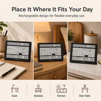 Kylendar Smart E-Ink Calendar Gift Box Set Jam Dunia Berita Cuaca 4 Mode Hadiah Keluarga Dilengkapi Wi-Fi RTS Countdown