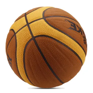 Baloncesto al aire libre al por mayor de alta calidad 29,5 "tamaño oficial 7 hombres juego y entrenamiento pelota de baloncesto interior