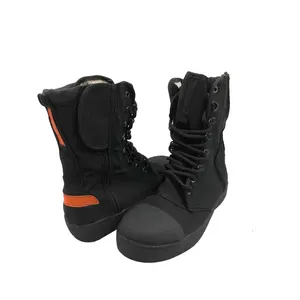 EN standard fire fighter rubber boots safety shoes with steel toe