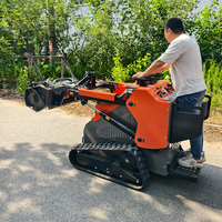 Mini Skid Steer Loader Efisiensi Tinggi dengan Chassis Beroda Rantai dan Bucket untuk Perawatan Properti, Pengiriman Cepat