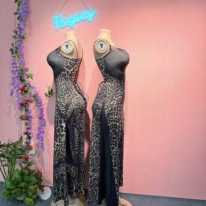 Nuovi Abiti Sexy Aderenti Senza Maniche con Stampa Leopardata e Schiena Scoperta per <span class=keywords><strong>Donna</strong></span>, Moda 2025 - Product Image 3