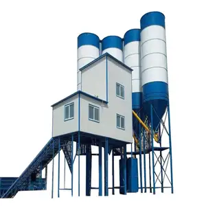 Factory price 60m3/h HZS60 belt conveyor concrete batching mixing plant for sale