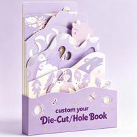 Livre cartonné personnalisé avec découpe et gaufrage |   Livre en carton en forme d'animal pour l'apprentissage des tout-petits