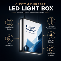 Panneau publicitaire lumineux LED étanche à une face, personnalisé, pour intérieur, mural, éclairé, pour devanture de magasin