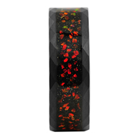 Bijoux de mode, anneaux en carbure de tungstène martelé noir de 8 mm avec incrustation d'opale rouge pour hommes et femmes, cadeau de fiançailles, de mariage, d'anniversaire, de fête