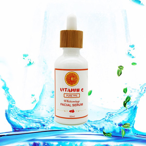 Suero Facial Natural con Vitamina <span class=keywords><strong>C</strong></span> Pura al 99%, Iluminador, Hidratante, Blanqueador, con Ácido Kójico y Colágeno para Piel Negra - Product Image 1