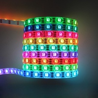 Ws2812b Ws2811 5V 12V 30 60 144Led 5050 RGBIC Bande Lumineuse LED Flexible Pixel Adressable Led Bande Lumineuse pour KTV bar Décoration